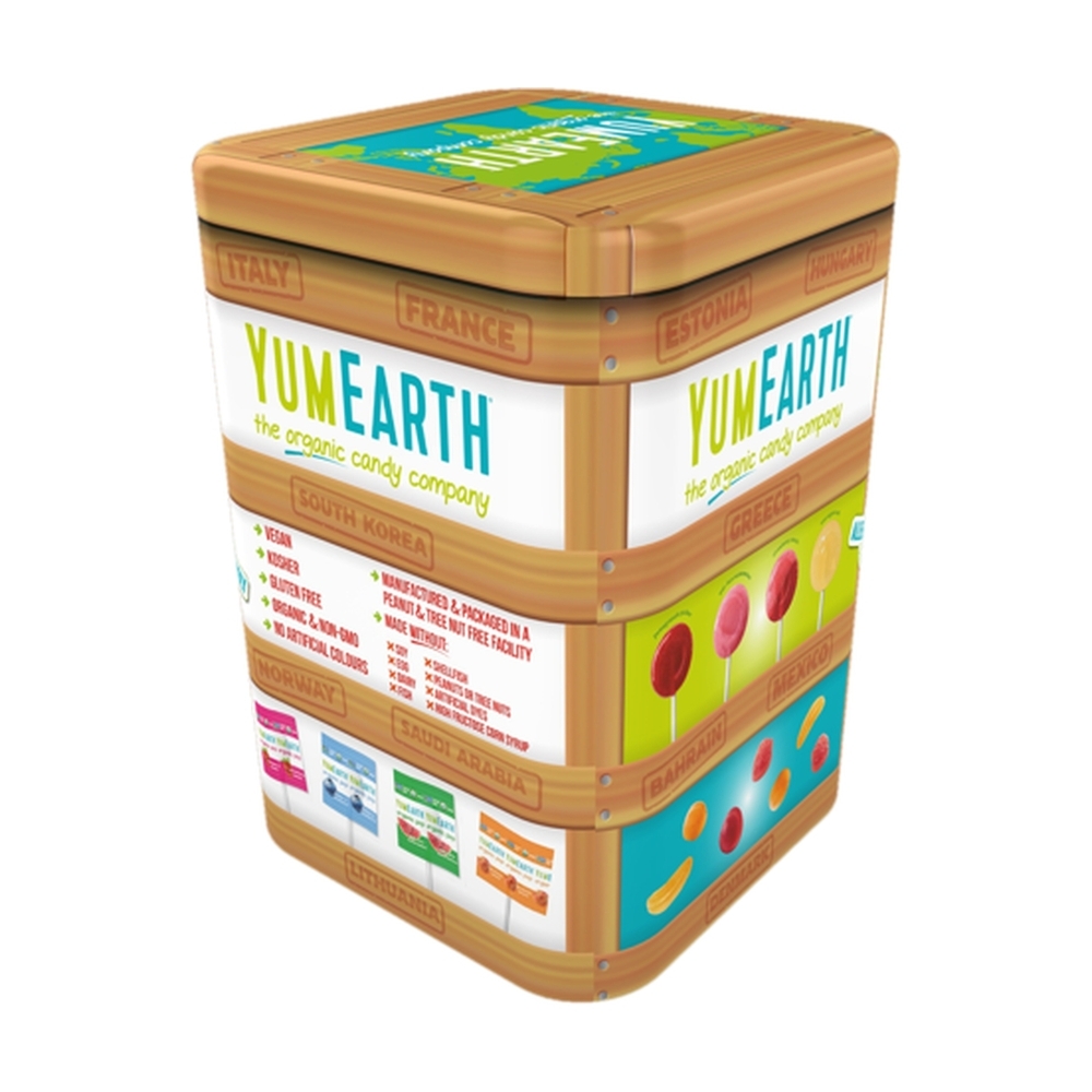 YumEarth - Boîte de 50 sucettes aux fruits bio 8 saveurs 50 unités (Fruits)