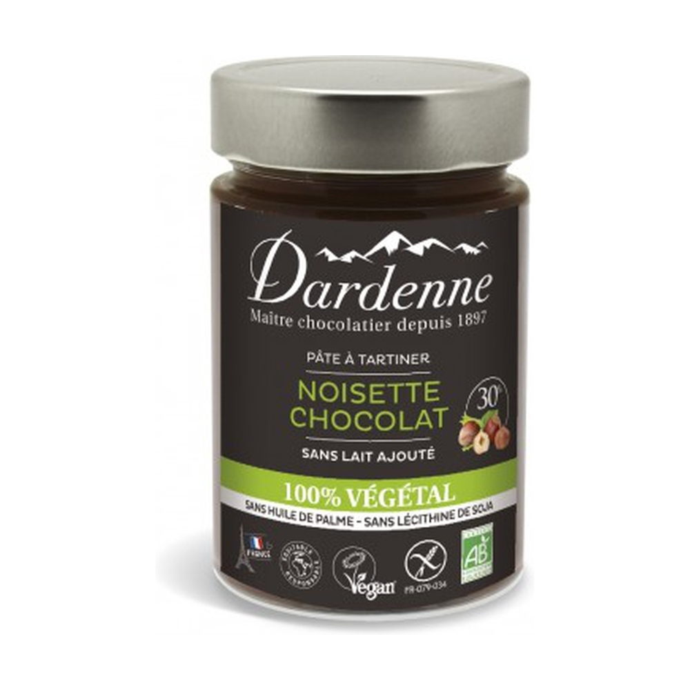 Dardenne - Pâte à Tartiner Noisettes & Chocolat 100% Végétal 300 g