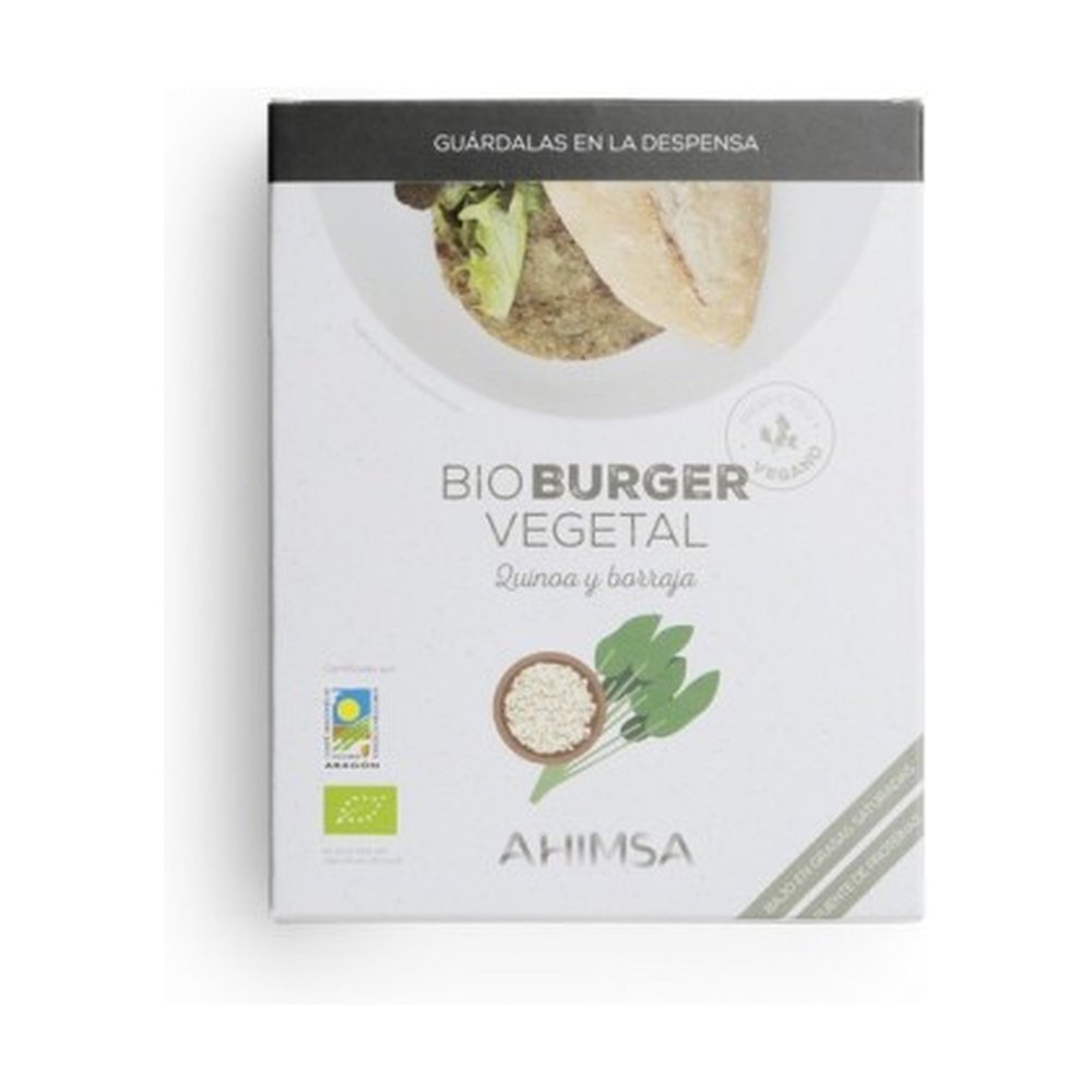 Ahimsa - Bio Burger Végétal Quinoa et Bourrache 2 unités de 80g