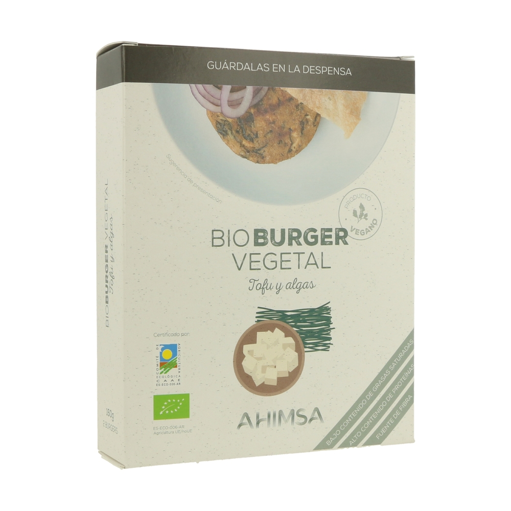 Ahimsa - Bio Burger végétal aux algues avec tofu 2 unités de 80g