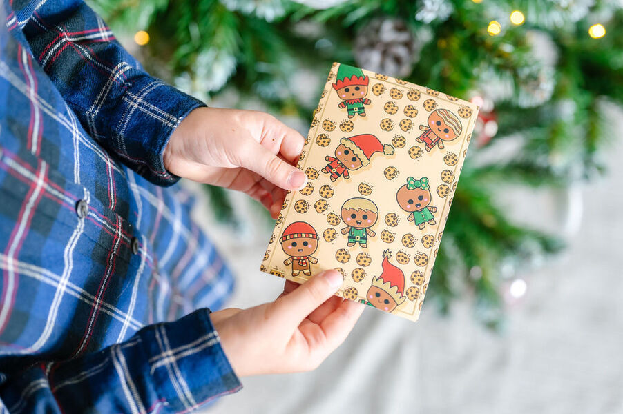 Ticky Tacky - 5 cartes de vœux Noël + enveloppes | Version Lutins et Cookies
