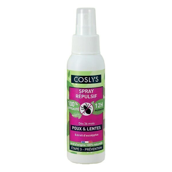 Coslys - Spray répulsif poux et lentes Etape 3 Prévention 100ml