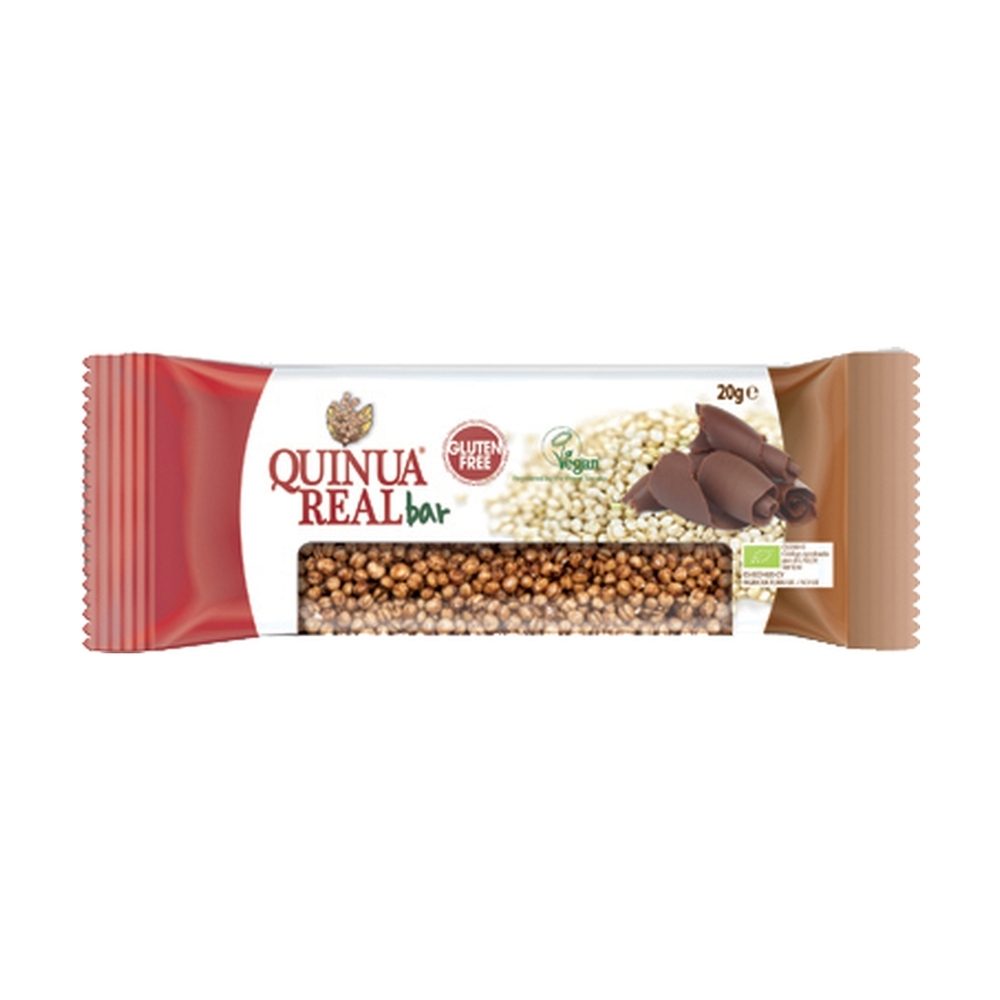 Quinua Real - Barre de Quinoa Real et de cacao biologique sans gluten 1 barre