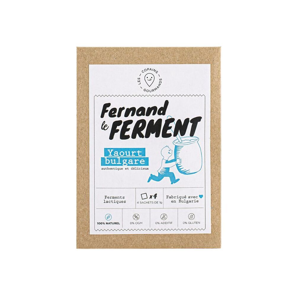 Les Copains Gourmands - Fernand le Ferment pour yaourt bulgare maison (4 sachets x 1g)
