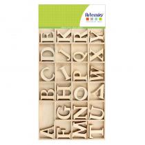 Artemio - Alphabet en bois Lettres majuscules 3 x 0,2 cm - 130 pièces