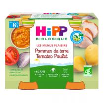 HiPP - 2 pots pommes de terre tomates poulet dès 8 mois - 2x190g