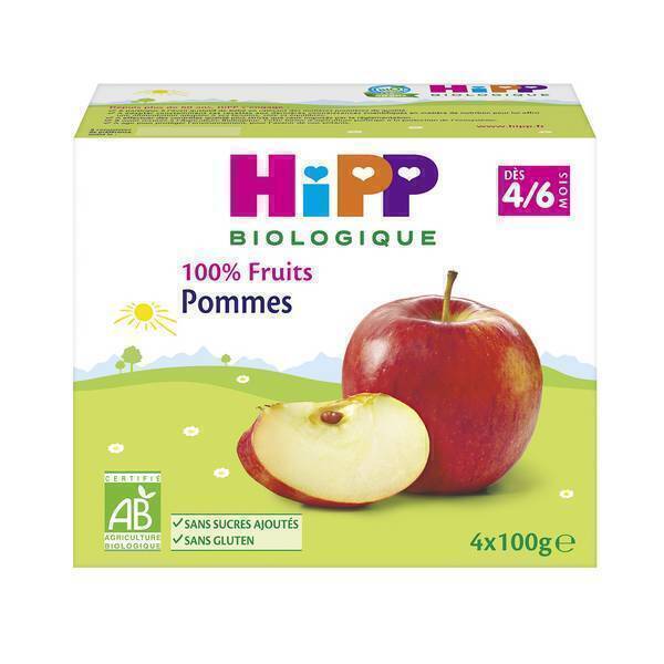HiPP - Coupelles Pommes 4x100g