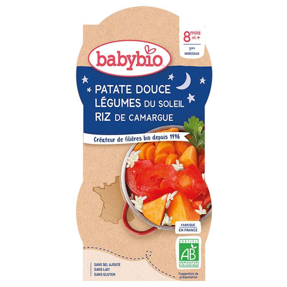 Babybio - 2 Bols Patates Douces Dès 8 mois 2 x 200g