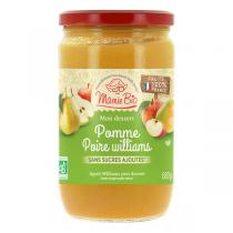 Mamie Bio - Purée pommes France & poire william's sans sucres ajoutés 680g