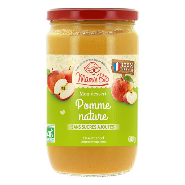 Mamie Bio - Purée pommes France sans sucres ajoutés 680g