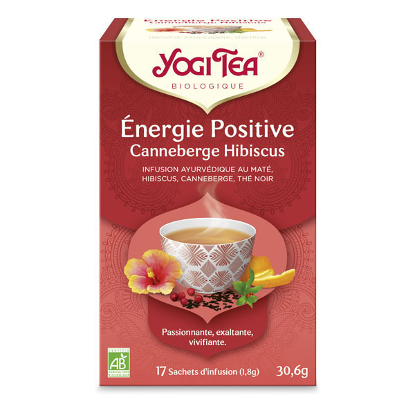 Yogi Tea - Thé noir Energie Positive Hibiscus Canneberges 17 sachets