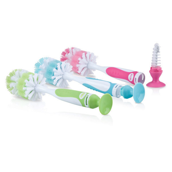 Nuby - Goupillon Biberon + Tétine avec Ventouse Nuby - Goupillon Biberon + Tétine avec Ventouse