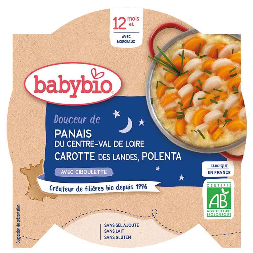 Babybio - Assiette Panais, Carottes et Polenta dès 12 mois 230g