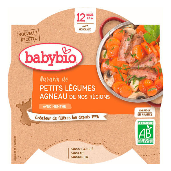 Babybio - Assiette Petits Légumes Agneau Dès 12 mois 230g