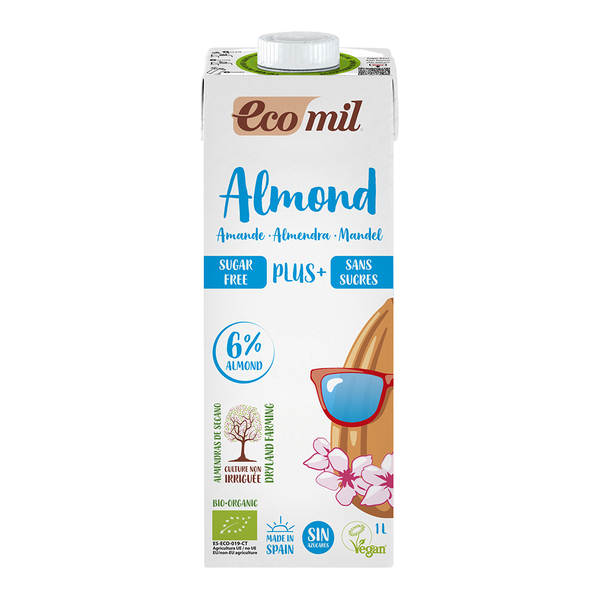 EcoMil - Boisson amandes PLUS + nature sans sucres 1L