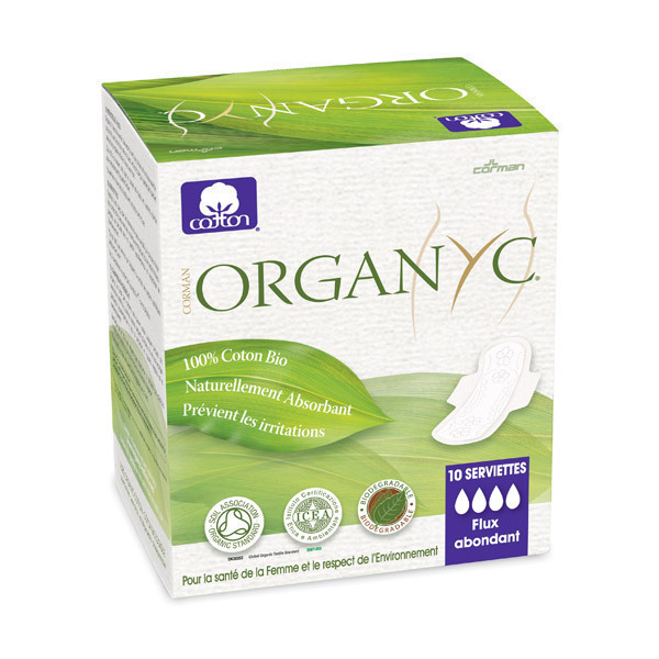 Organyc - Serviette utra fine super à ailettes x10 Organyc - Serviette utra fine super à ailettes x10