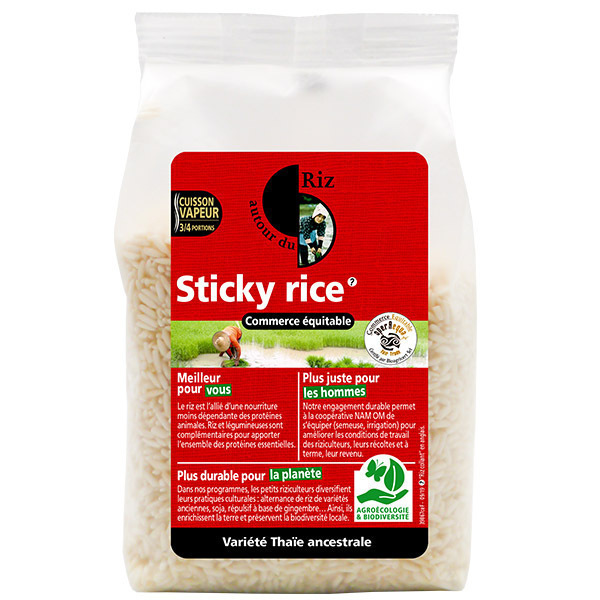 Autour du Riz - Sticky Rice cuisson vapeur équitable 500g