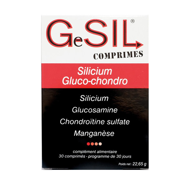 Aquasilice - GeSil Comprimés Silicium Gluco Chondro - boîte de 30 comrpimé