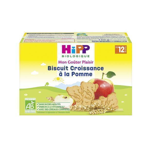 HiPP - Biscuits croissance a la pomme des 12 mois 150g