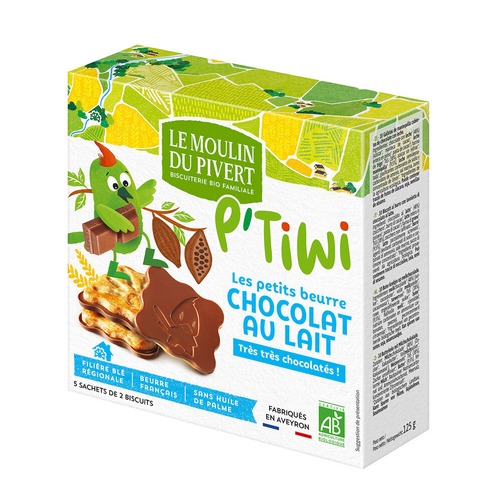 Le Moulin du Pivert - P'tiwi Bio Chocolat au lait 125g