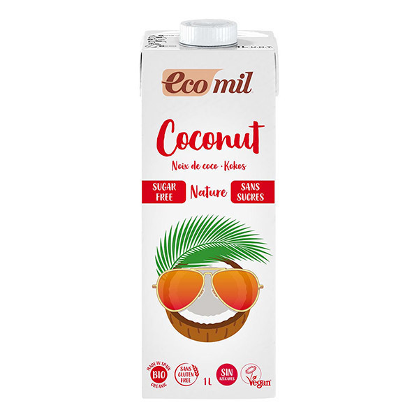 EcoMil - Boisson coco sans sucres 1L