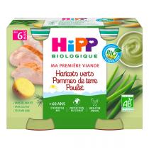 HiPP - 2 pots haricots pommes de terre poulet dès 6 mois 190g