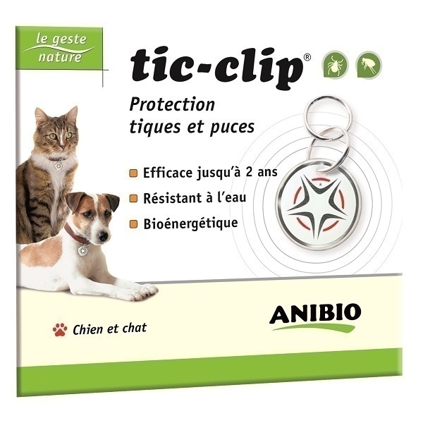 Anibio - Médaille Tic-Clip protection naturelle tiques et puces