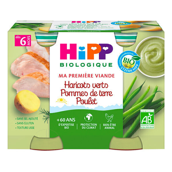 HiPP - Petits pots "Ma Première Viande" dès 6 mois - 2x190 g