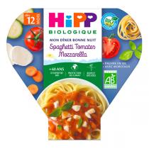 HiPP - 1 assiette pâtes tomates mozzarella +12M Mon Diner Bonne Nuit