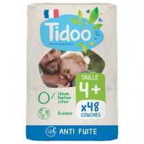 Tidoo - Pack 3x48 Couches T4+ 9-20kg Hypoallergéniques Nature