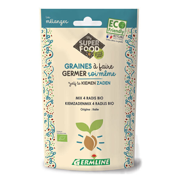 Germ'line - Graines à germer 4 radis Bio 100g Germ'line - Graines à germer 4 radis Bio 100g