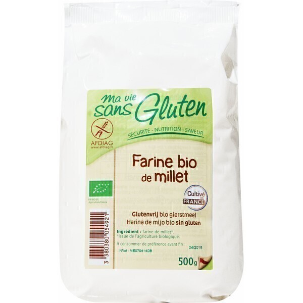 Ma Vie Sans Gluten - Farine de Millet jaune 500gr Ma Vie Sans Gluten - Farine de Millet jaune 500gr