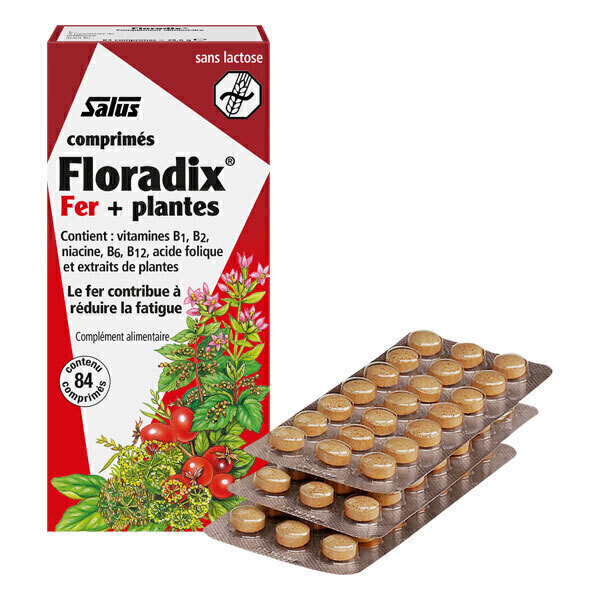 Salus - Floradix Fer et plantes 84 comprimés