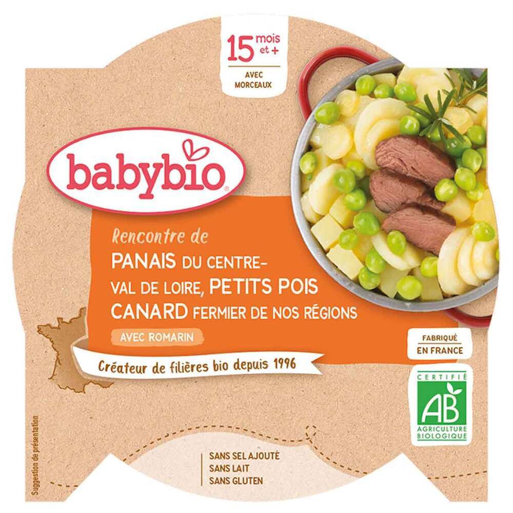 Babybio - Assiette panais petit pois canard - 260g