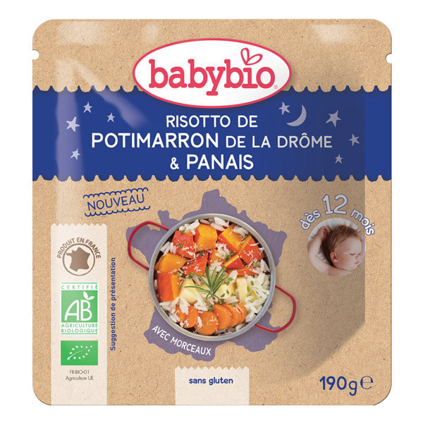 Babybio - Doypack B. Nuit Risotto de Potimarron - 190g Babybio - Doypack B. Nuit Risotto de Potimarron - 190g