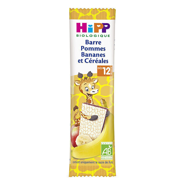 HiPP - Barre pommes bananes et céréales - 25g HiPP - Barre pommes bananes et céréales - 25g