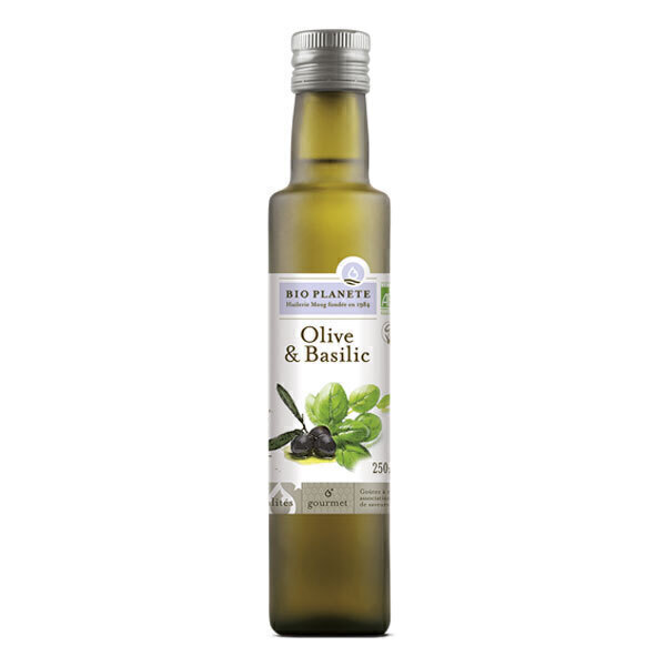 Bio Planète - Huile olive et basilic 250ml