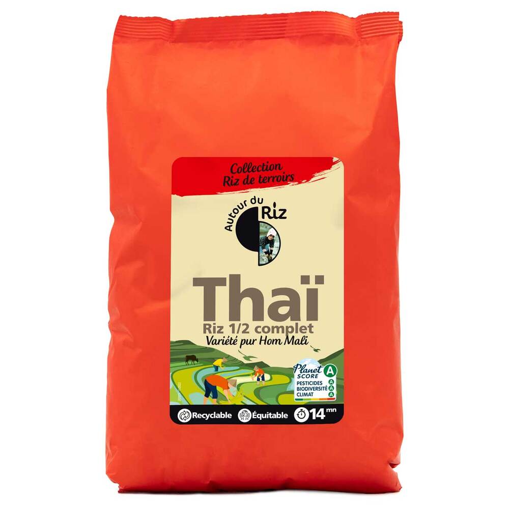 Autour du Riz - Riz thaï 1/2 complet équitable 2kg