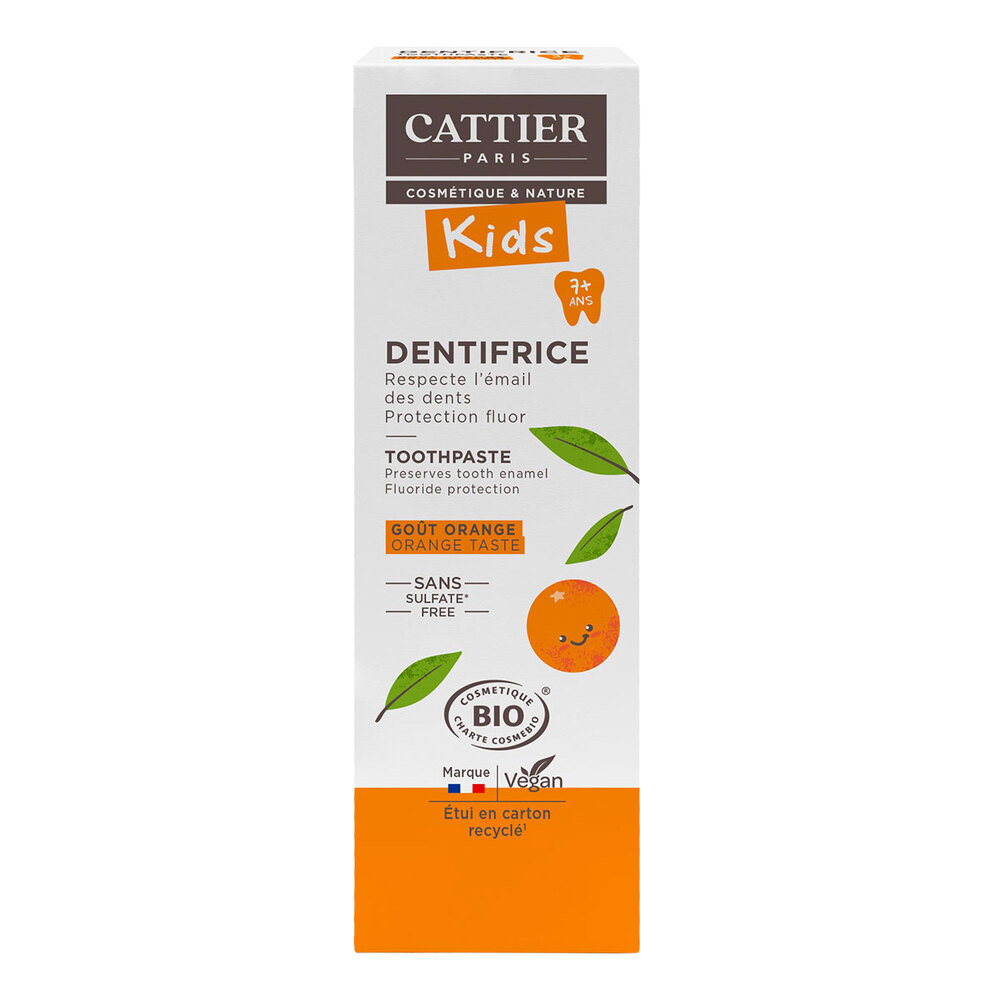 Cattier - Dentifrice orange enfant 7 ans et + 50ml