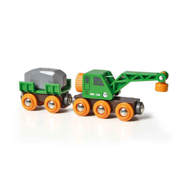 Brio - Wagon grue en bois - Dès 3 ans Brio - Wagon grue en bois - Dès 3 ans