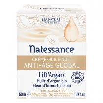 Natessance - Crème-huile nuit anti-âge global 50ml