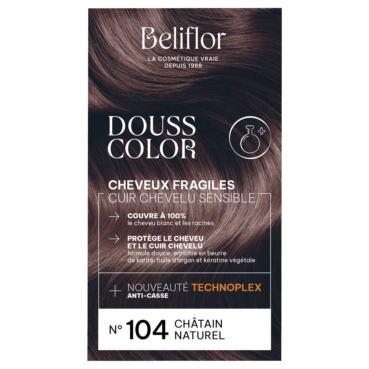 Beliflor - Coloration Dousscolor Châtain Naturel 131ml Beliflor - Coloration Dousscolor Châtain Naturel 131ml