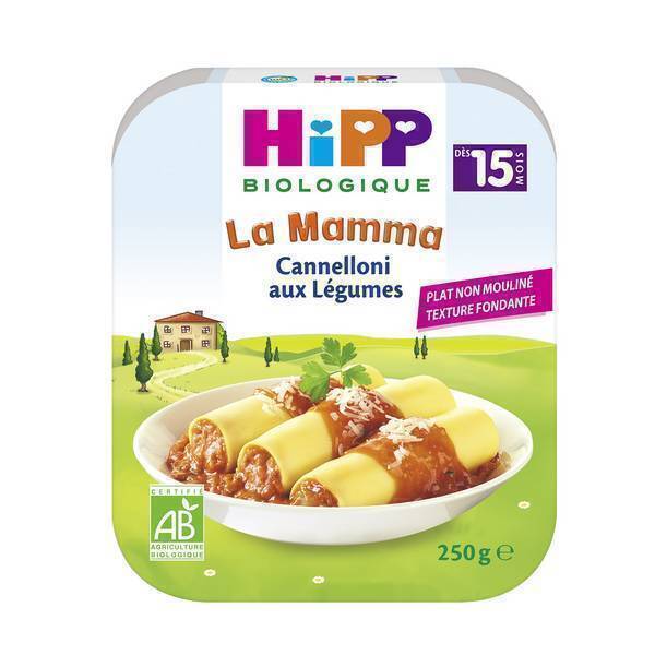 HiPP - 1 assiette cannelloni aux légumes 250g HiPP - 1 assiette cannelloni aux légumes 250g