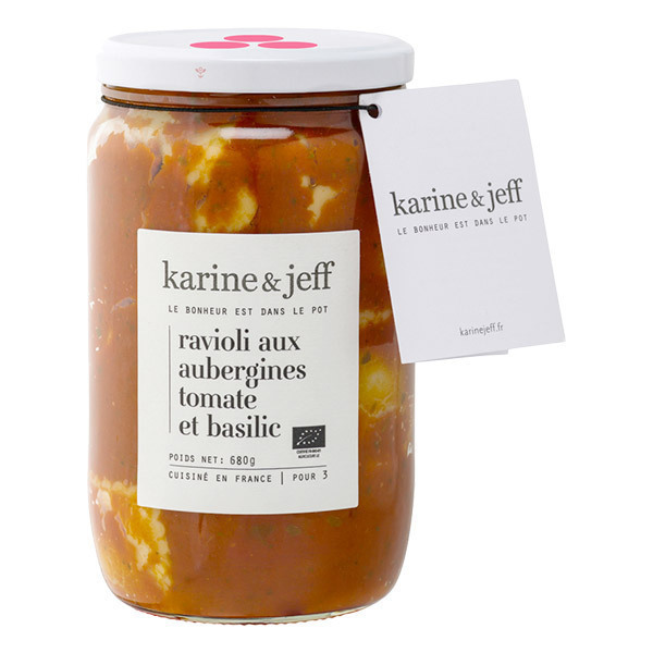 Karine & Jeff - Ravioli aux aubergines, tomates et basilic 680g