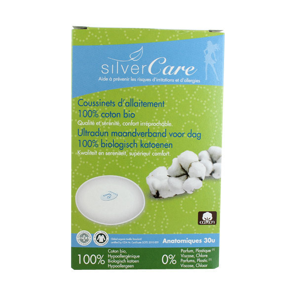 Silver Care - Coussinet d'allaitement Coton Bio x30 Silver Care - Coussinet d'allaitement Coton Bio x30
