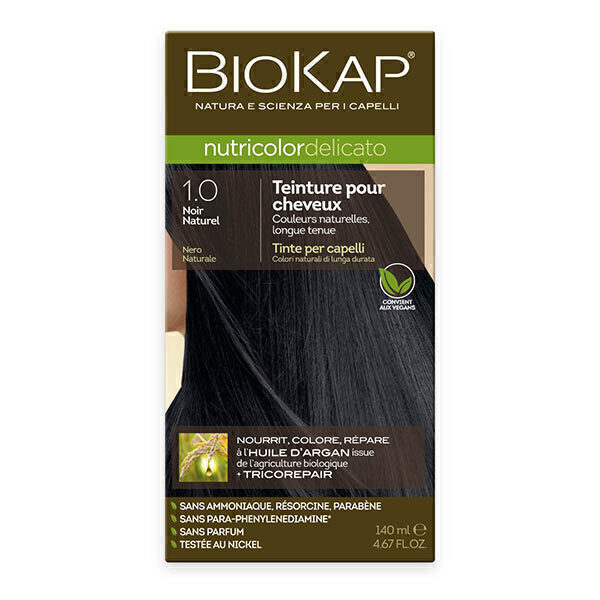 Biokap - Coloration Delicato 1.0 Noir naturel 140 ml Biokap - Coloration Delicato 1.0 Noir naturel 140 ml