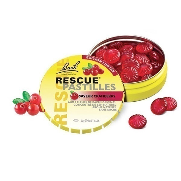 Pastilles rescue Fleur de Bach Cranberry 50gr Fleurs de