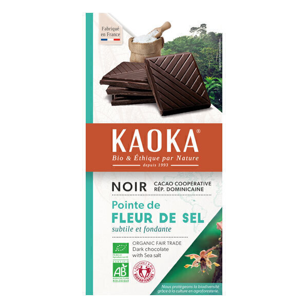 Kaoka - Tablette chocolat noir 70% Fleur de Sel 100g