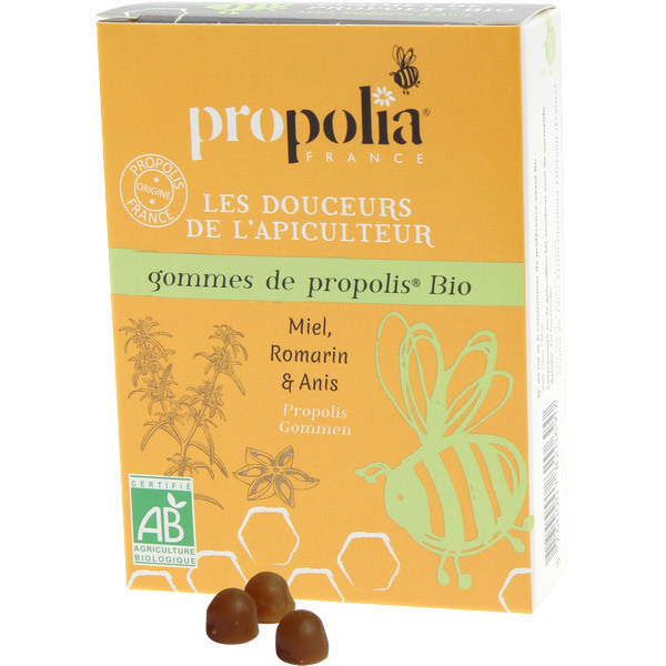 Propolia - Gommes De Propolis Bio Romarin, Citron & Anis Sachet 45 g