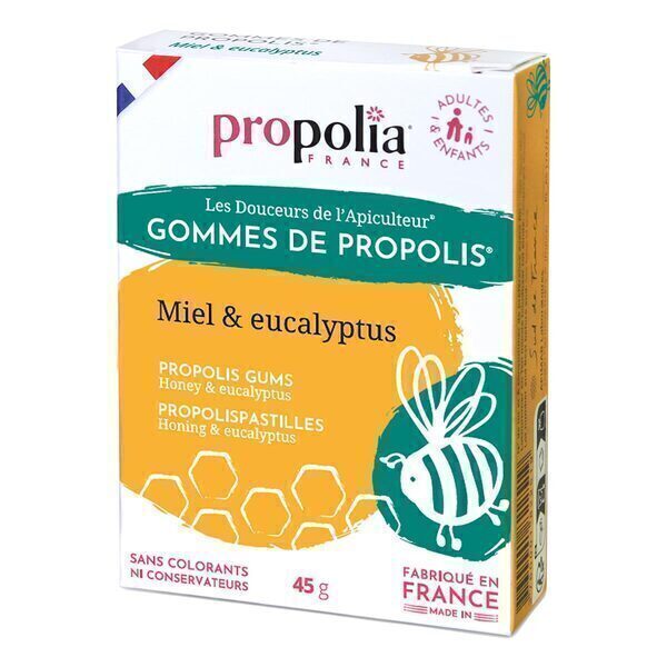 Propolia - Gommes De Propolis Miel & Eucalyptus Sachet 45 g
